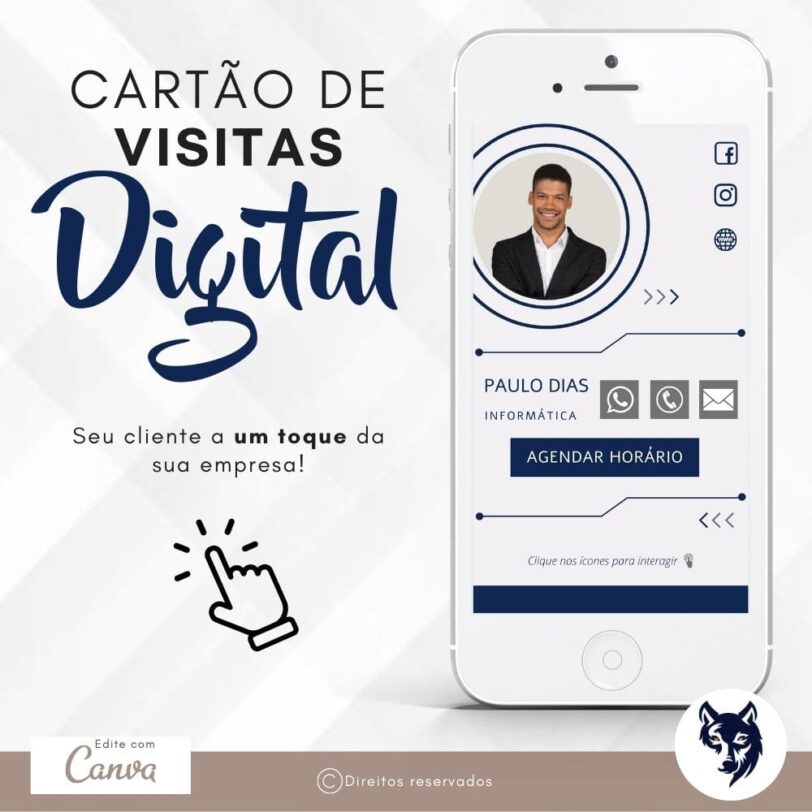 Cart O De Visitas Digital Interativo Tecnologia E Programadores