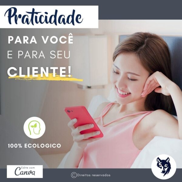 Cartão de Visitas Digital Interativo | Corretores e Imobiliárias | Cores Azul Índigo | Template Editável | Canva