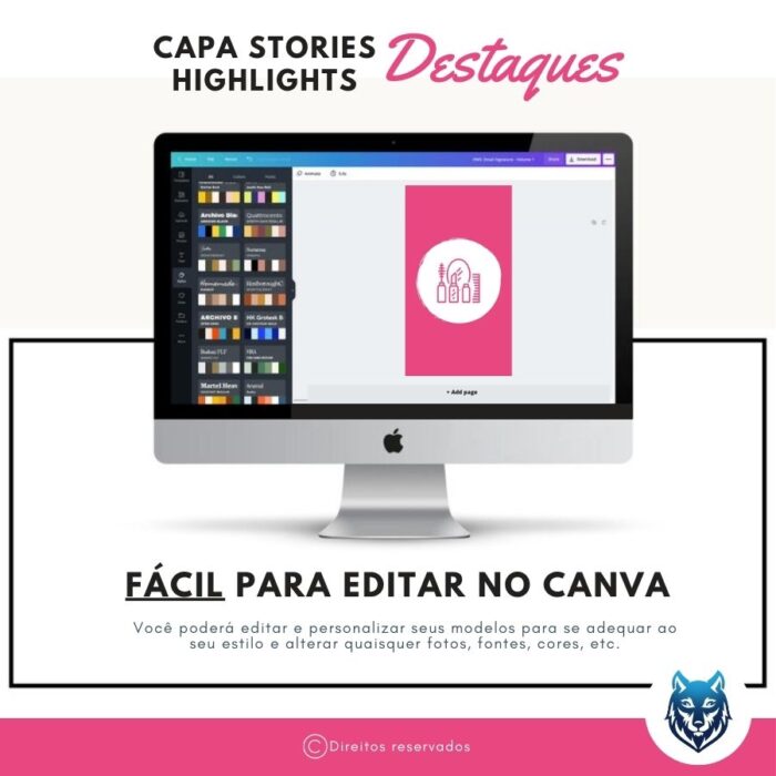 Design Destaque Highlights Stories P/ Salões e Estúdios Make Up Rosa | Template Editável | Canva - Image 4