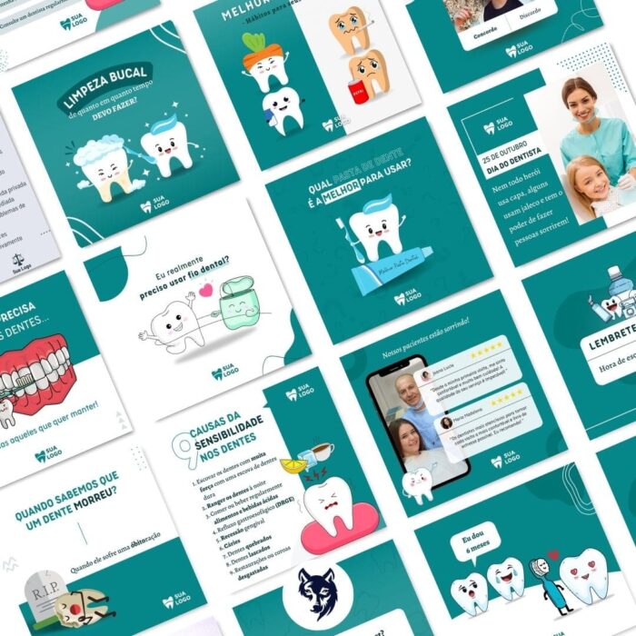 50 Posts Prontos Para Dentistas | Social Media e Dentistas | Instagram, Facebook e Whatsapp | Canva - Image 3