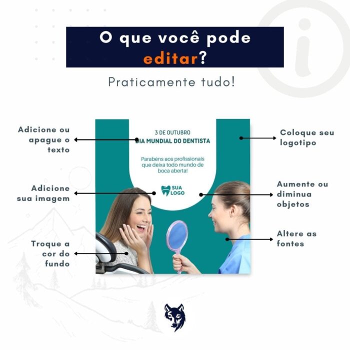 50 Posts Prontos Para Dentistas | Social Media e Dentistas | Instagram, Facebook e Whatsapp | Canva - Image 4