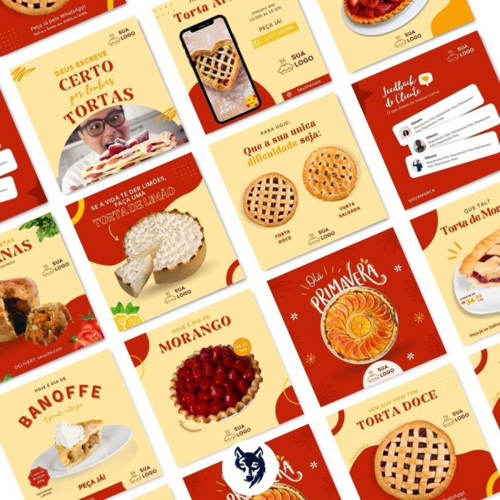 50 Posts Prontos Para Torterias | Social Media e Torterias | Instagram, Facebook e Whatsapp | V1 | Canva - Image 3
