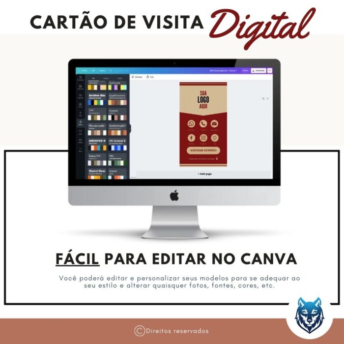 Cartão de Visitas Digital Interativo Vermelho Vinho e Bege com Textura | Template Editável | Canva - Image 6