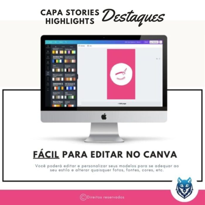 Design Destaque Highlights Stories P/ Salões e Estúdios de Sobrancelhas Rosas | Template Editável | Canva - Image 5
