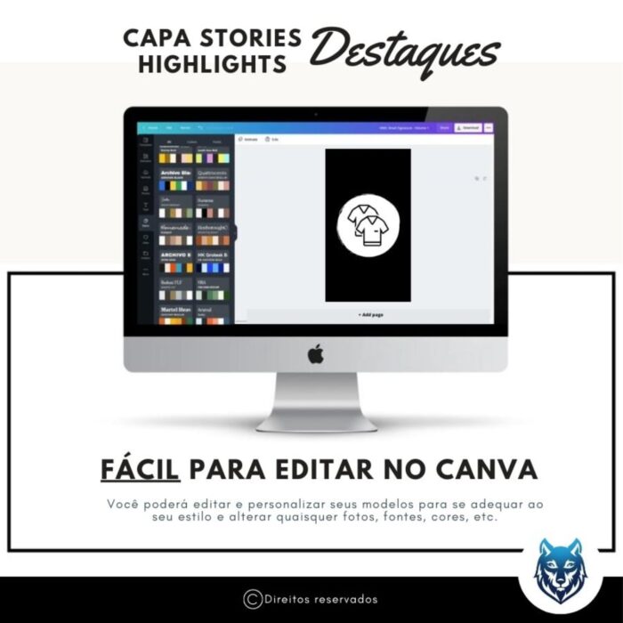 Design Destaque Highlights Stories P/ Lojas de Roupas e Acessórios Preto | Template Editável | Canva - Image 5