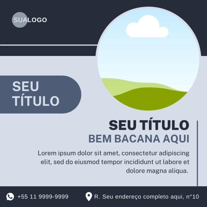 Template 8 | Template Para Feed | Instagram Facebook | Editável Grátis | Canva
