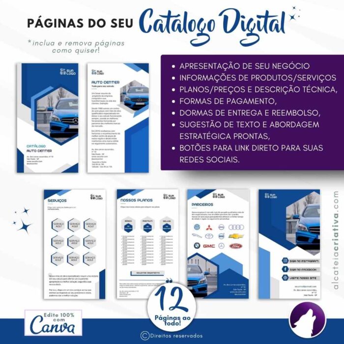 Catálogo Digital | Auto Center, Mecânica, Revendedor de Peças e Acessórios Automotivo | Azul e Cinza | Template Editável | Canva - Image 3