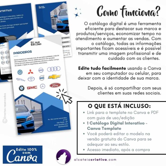 Catálogo Digital | Auto Center, Mecânica, Revendedor de Peças e Acessórios Automotivo | Azul e Cinza | Template Editável | Canva - Image 6