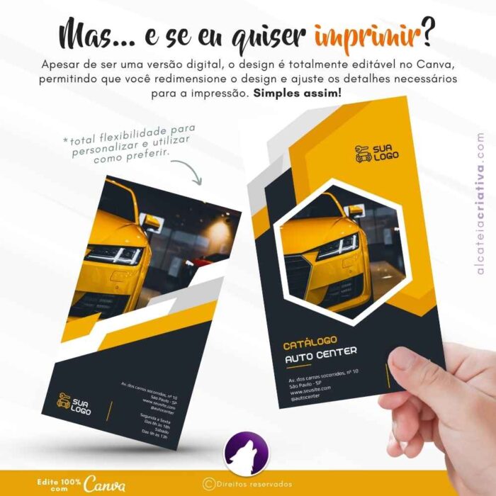 Catálogo Digital | Auto Center, Mecânica, Revendedor de Peças e Acessórios Automotivo | Amarelo e Cinza | Template Editável | Canva - Image 5