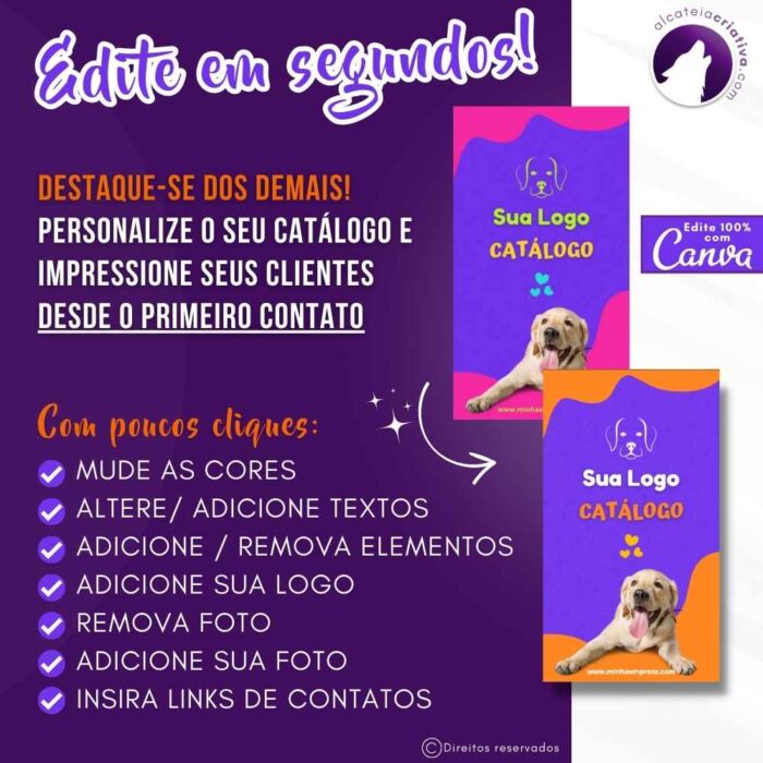 Catálogo digital interativo | Pet Shop Divertido | Template Canva | Catálogo Exclusivo  | Catálogo de Serviços para Pet Shop - Image 4