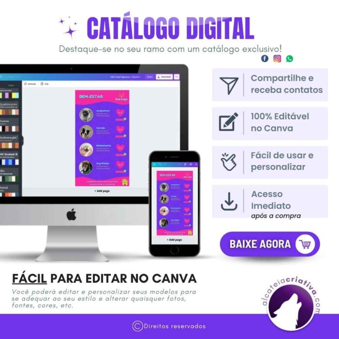 Catálogo digital interativo | Pet Shop Divertido | Template Canva | Catálogo Exclusivo  | Catálogo de Serviços para Pet Shop - Image 7