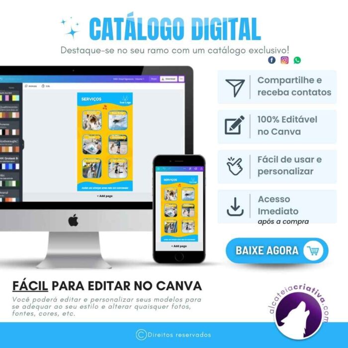 Catálogo digital interativo | Pet Shop Patinhas Feliz | Template Canva | Catálogo Exclusivo  | Catálogo de Serviços para Pet Shop - Image 7