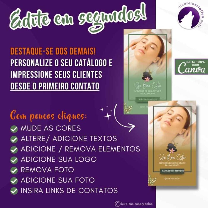 Catálogo Digital | Spa Bem-estar | Serviços de bem-estar e relaxamento | Cor Verde | Template Editável Canva - Image 4