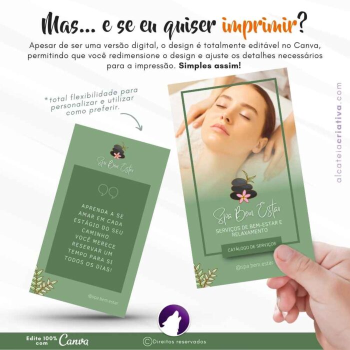 Catálogo Digital | Spa Bem-estar | Serviços de bem-estar e relaxamento | Cor Verde | Template Editável Canva - Image 5