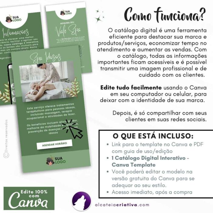 Catálogo Digital | Spa Bem-estar | Serviços de bem-estar e relaxamento | Cor Verde | Template Editável Canva - Image 6