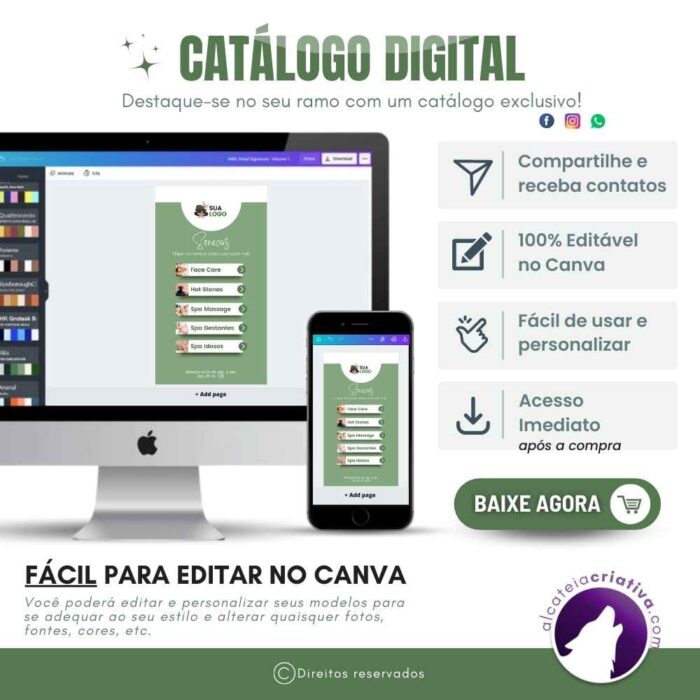 Catálogo Digital | Spa Bem-estar | Serviços de bem-estar e relaxamento | Cor Verde | Template Editável Canva - Image 7