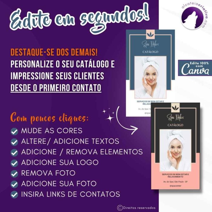 Catálogo Digital | Salão Spa Relax | Serviços de Bem-estar e Relaxamento | Cor Verde Escuro e Rosa Rosé | Template Editável Canva - Image 4