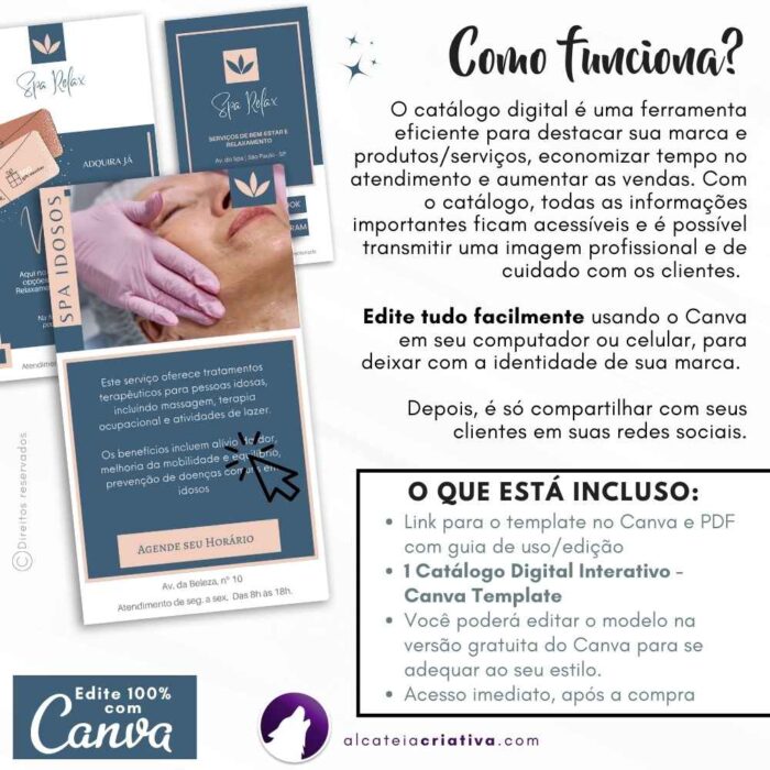 Catálogo Digital | Salão Spa Relax | Serviços de Bem-estar e Relaxamento | Cor Verde Escuro e Rosa Rosé | Template Editável Canva - Image 6