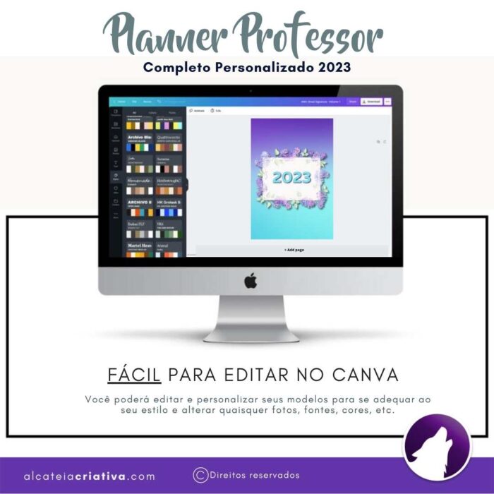 Planner Agenda Professor Profissional | Completo Personalizado | Calendário, Roda da Vida, Metas, Planos, Hábitos, etc | V1 | Template Editável | Canva - Image 6